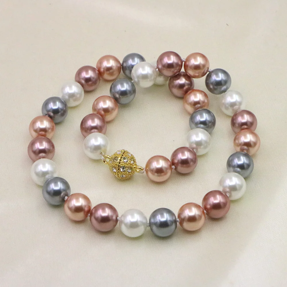여성을위한 진주 목걸이 12mm 여러 가지 빛깔의 라운 - String Of Pearls Plant 리뷰 및 가격